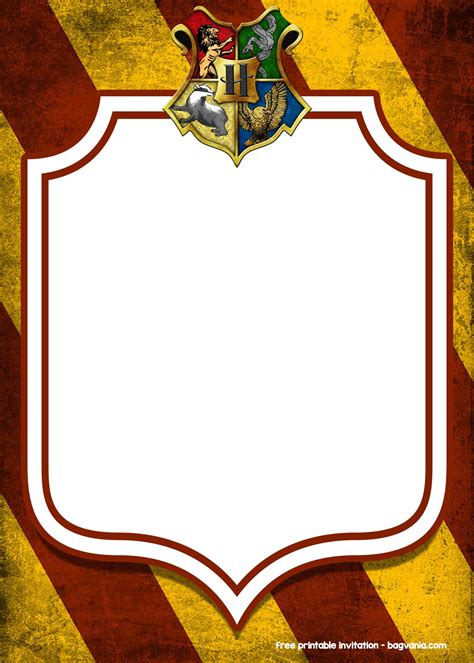 Template Harry Potter Printables